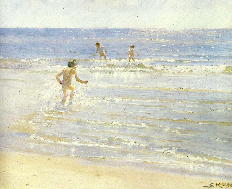 Peter Severin Kroyer badende drenge, solskin